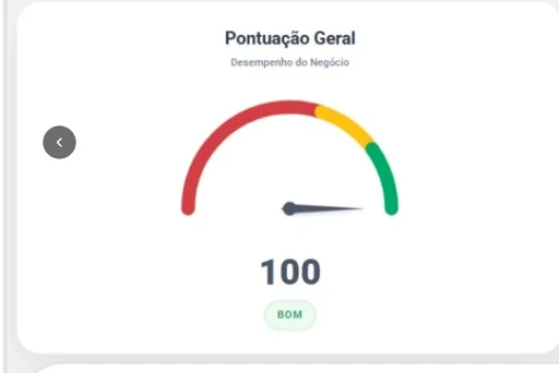 Captura real do diagnóstico de Aprender com Afeto, com pontuação 100.