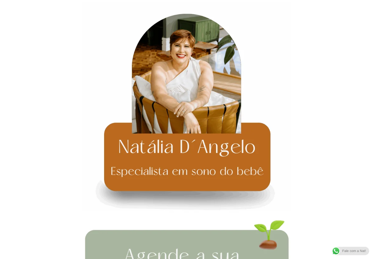 Captura real da página de links Raposa Dorminhoca, com apresentação de Natália D’Angelo e acessos à consultoria.