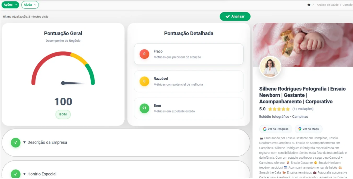 Captura real posterior: diagnóstico 100 e apresentação de Silbene Rodrigues Fotografia